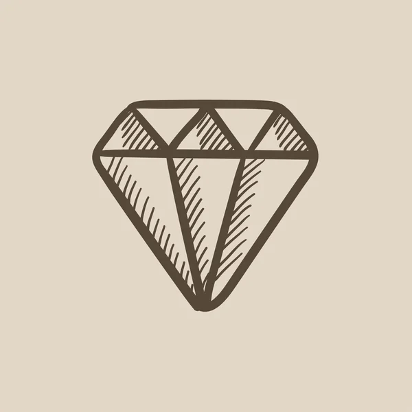 Diamond sketch icon. — Stock Vector