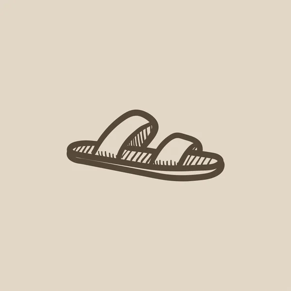 Flip-flops skiss ikon. — Stock vektor