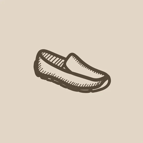 Male shoe sketch icon. — Stock Vector