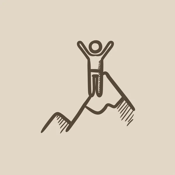 Esbozo de escalada icono . — Vector de stock