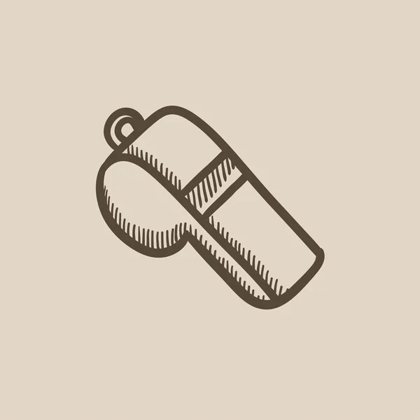 Whistle sketch icon. — Stock Vector