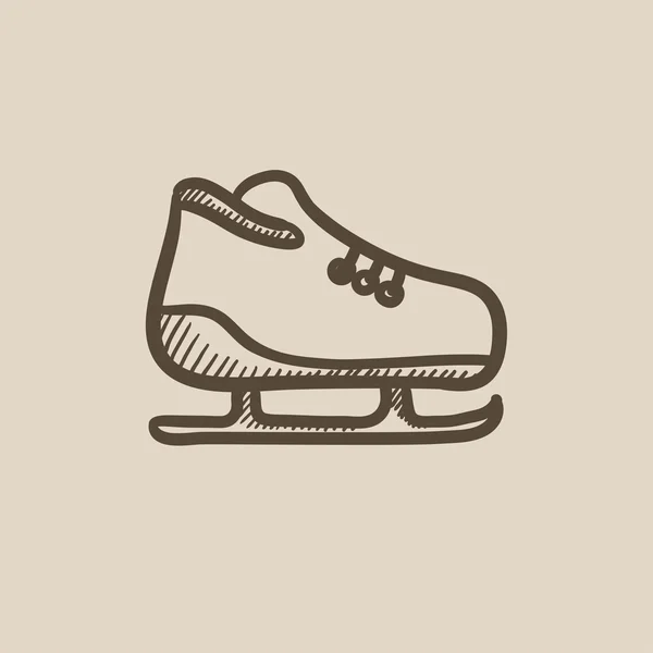 Skate icono de boceto . — Vector de stock