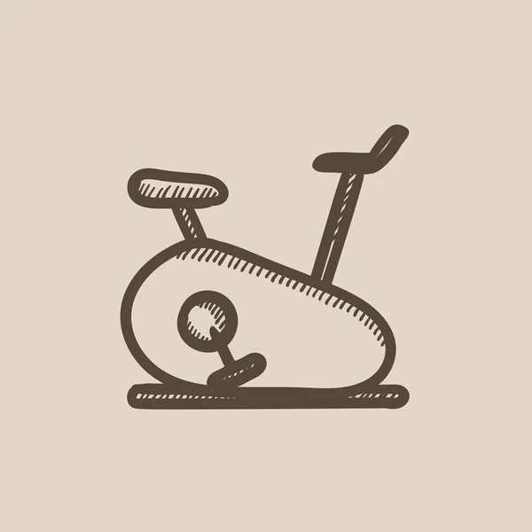 Icône de croquis de vélo d'exercice . — Image vectorielle