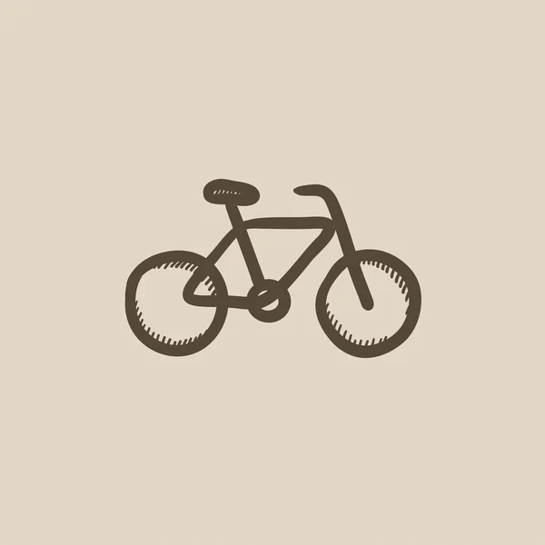 Pictogram van de schets van de fiets. — Stockvector