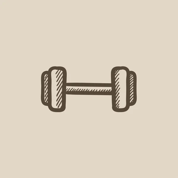 Dumbbell sketch icon. — Stock Vector