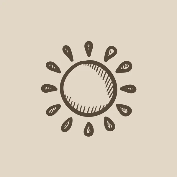Icono de dibujo del sol . — Archivo Imágenes Vectoriales