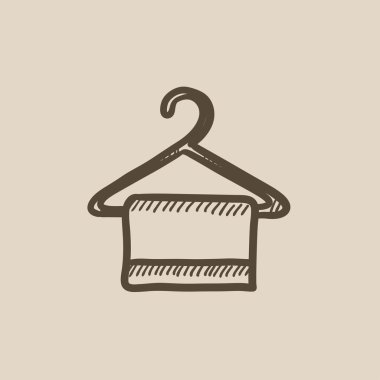 Havlu askısı kroki simgesini.