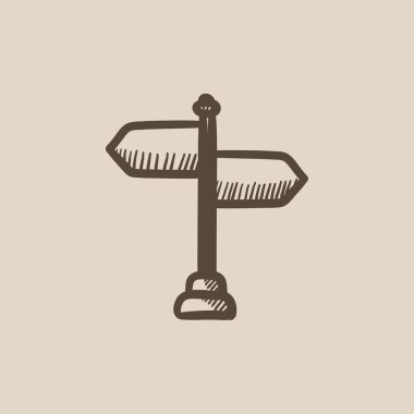 Seyahat trafik işareti kroki simgesi.