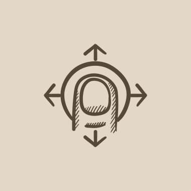 Dokunmatik ekran jest kroki simgesini.