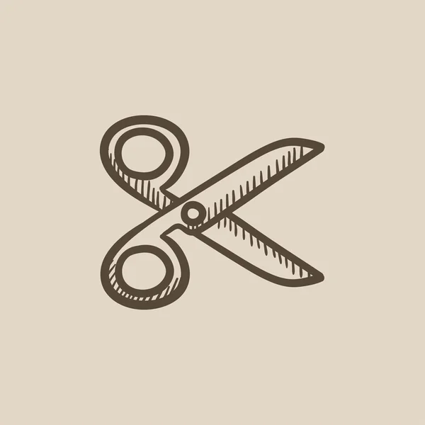Knopf-Skizze-Symbol ausschneiden. — Stockvektor