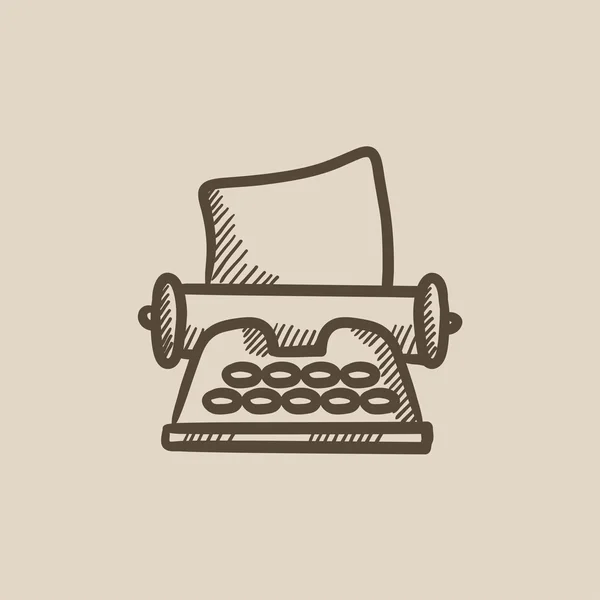 Typewriter sketch icon. — Stock Vector