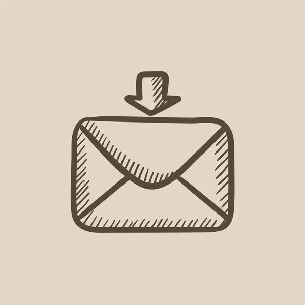 Recoming email sketch icon . — стоковый вектор