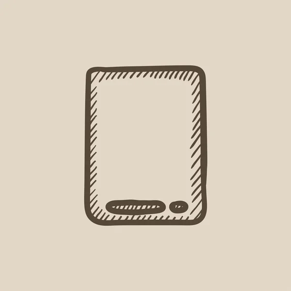 Pantalla táctil icono del boceto tableta . — Vector de stock