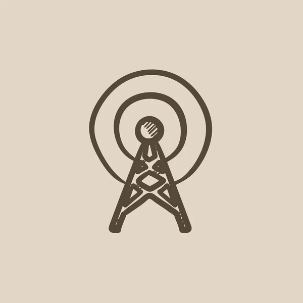 Antenna sketch icon. — Stock Vector