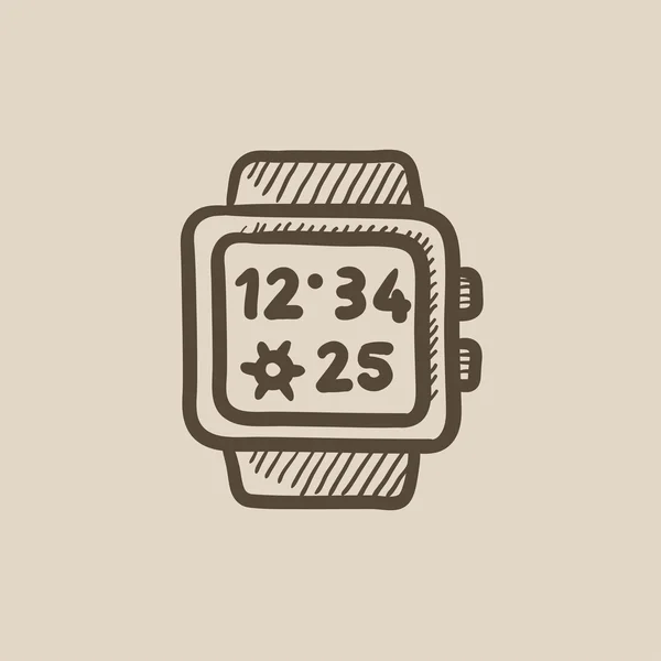 Icona schizzo smartwatch . — Vettoriale Stock
