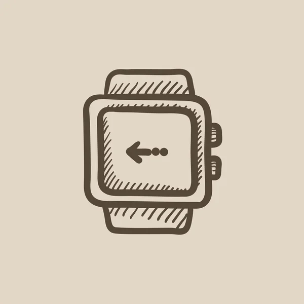 Smartwatch sketch icon. — Stock Vector