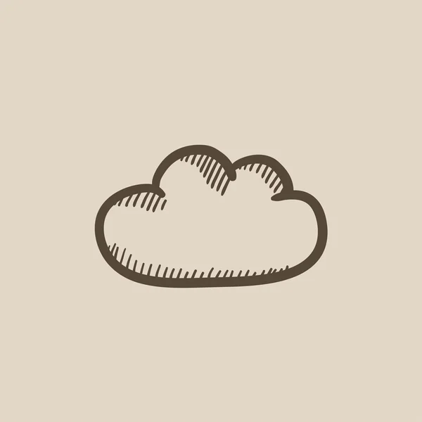 Cloud computing sketch icon. — Stock Vector