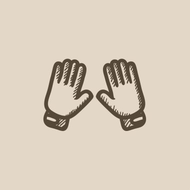 Motosiklet eldiven kroki simgesi.