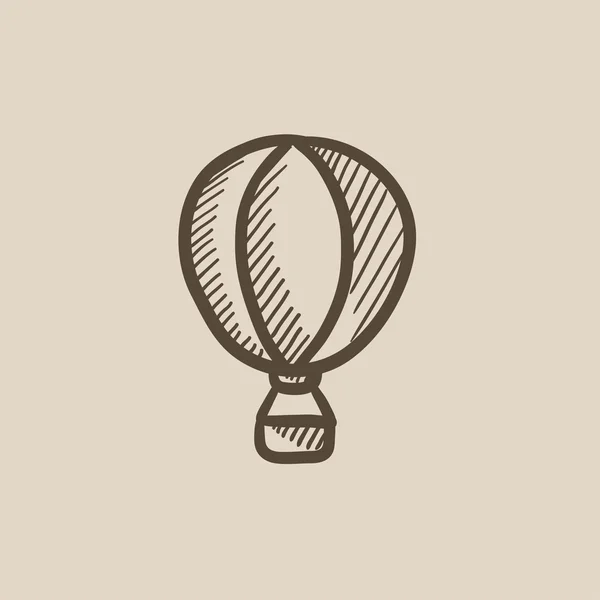 Icône de croquis de ballon à air chaud . — Image vectorielle