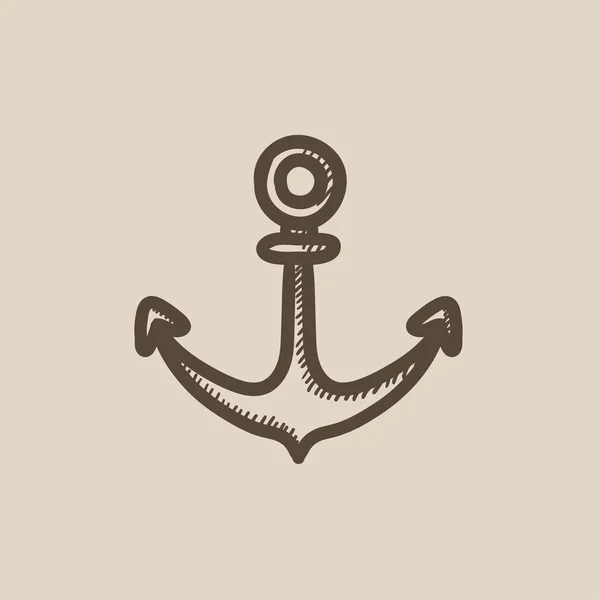 Anchor sketch icon. — Stock Vector