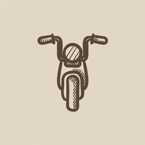 Motocykl szkic ikona. — Wektor stockowy