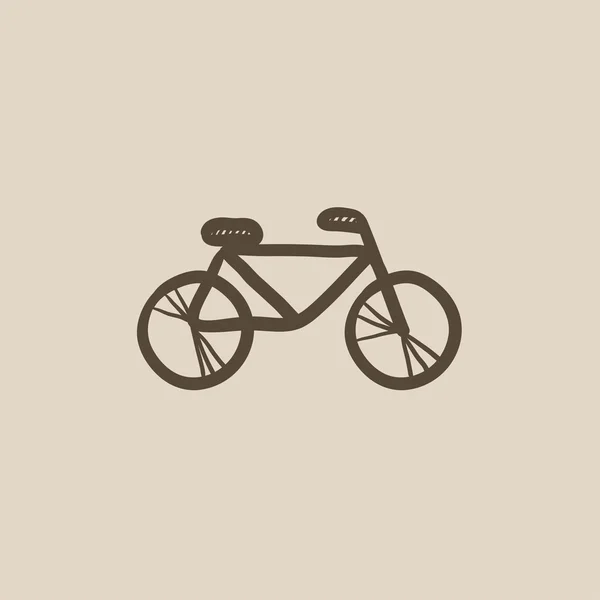 Pictogram van de schets van de fiets. — Stockvector