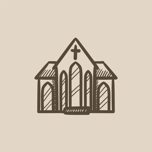 Ícone do esboço da igreja . —  Vetores de Stock