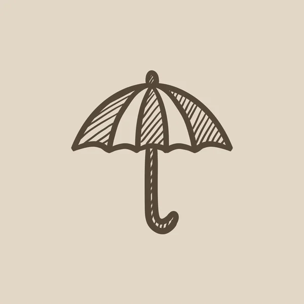 Umbrella sketch icon. — Stock Vector