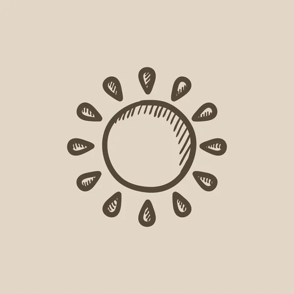 Sun sketch icon. — Stock Vector