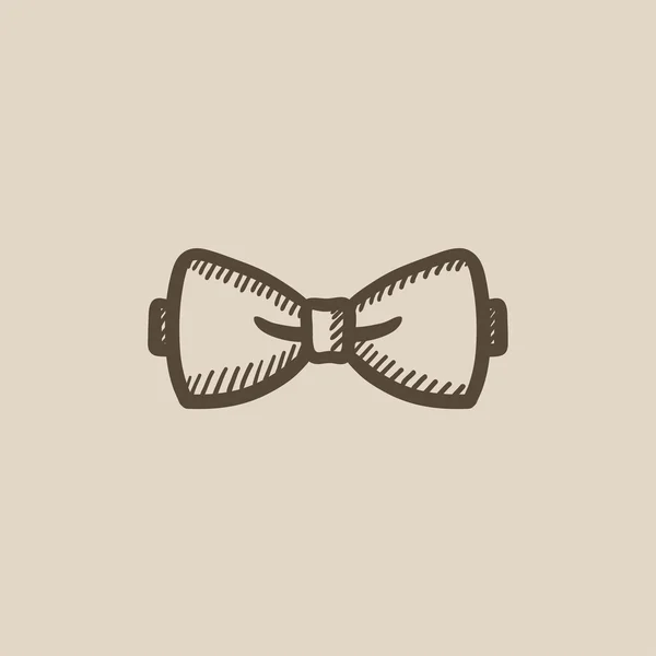 Bow tie sketch icon. — Stock Vector
