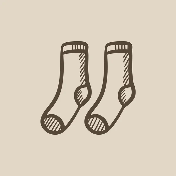 Baby socks sketch icon., Stock vector