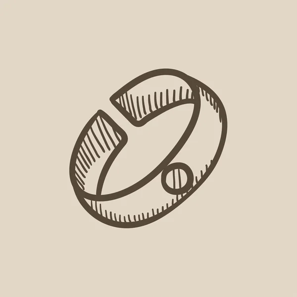 Bracelet croquis icône . — Image vectorielle