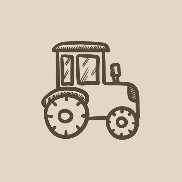 Traktor vázlat ikon. — Stock Vector