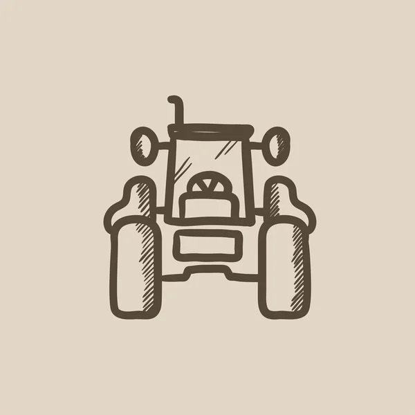 Tractor bosquejo icono . — Archivo Imágenes Vectoriales