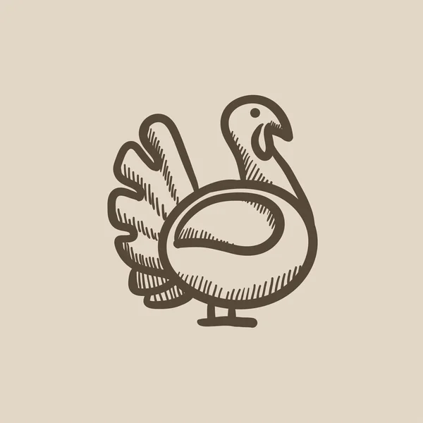 Turkey sketch icon. — Stock Vector