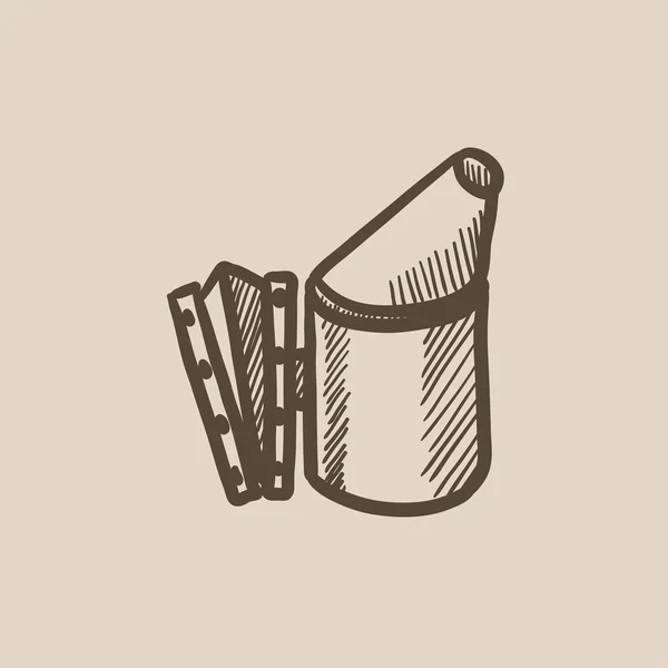 Bee hive roker sketch pictogram. — Stockvector
