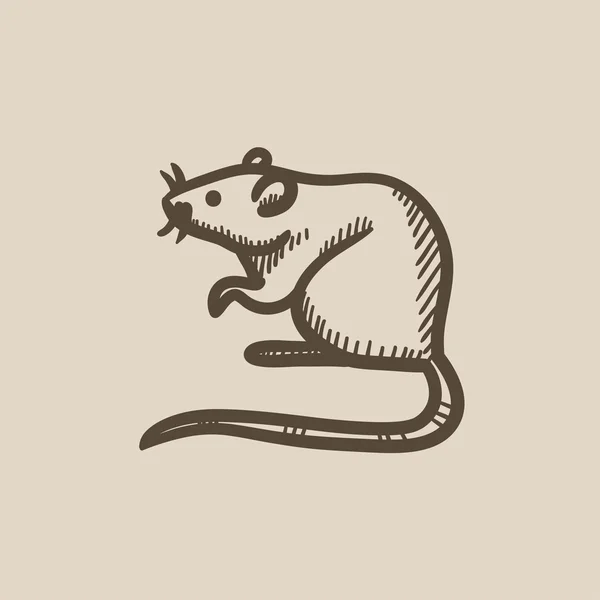 Icona schizzo mouse . — Vettoriale Stock