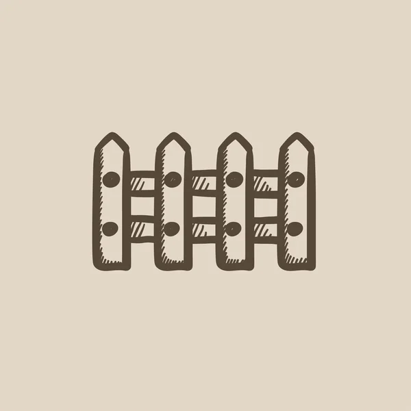 Fence sketch icon. — Stock Vector