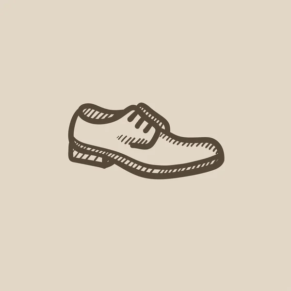 Sapato com cadarços ícone esboço . — Vetor de Stock
