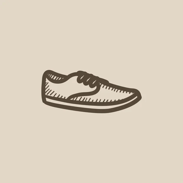 Zapato masculino icono de boceto . — Archivo Imágenes Vectoriales