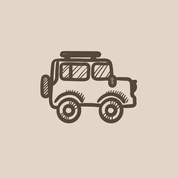 Pictogram van de schets van de auto. — Stockvector