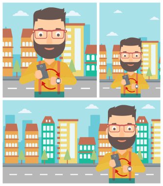 Smartwatch ve smartphone arasındaki eşitleme.