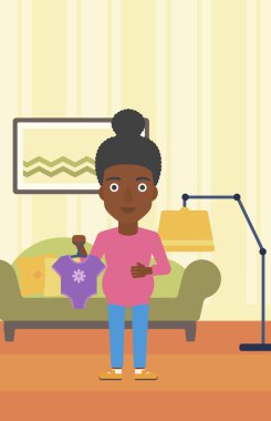 Hamile kadın giysileri bebek için ile.