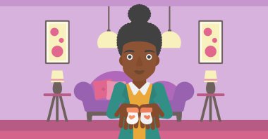 hamile kadınla Bebek Patiği.