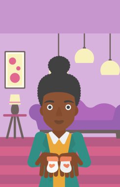 hamile kadınla Bebek Patiği.