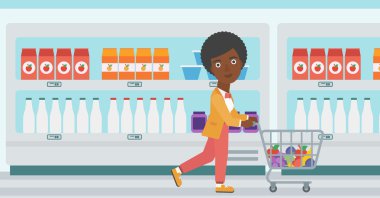 Tramvay vektör illüstrasyonlu müşteri.