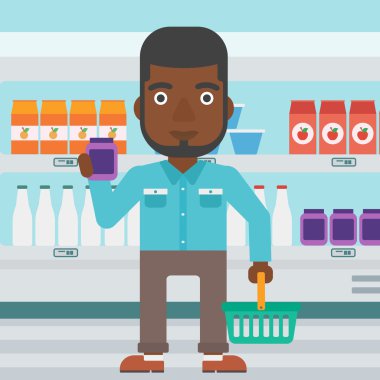 Müşteri alışveriş sepetine ve tüp krem.