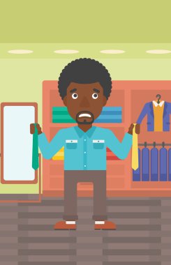 Müşteri seçimi kravat vektör illüstrasyon.