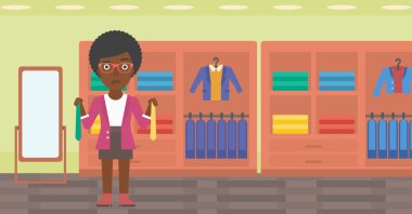 Müşteri seçimi kravat vektör illüstrasyon.