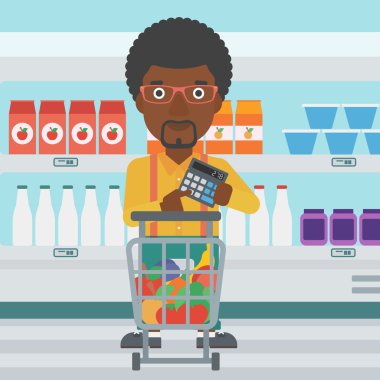 Müşteri Hesap makinesinde sayma.